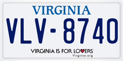 VA license plate VLV8740