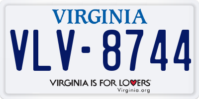 VA license plate VLV8744