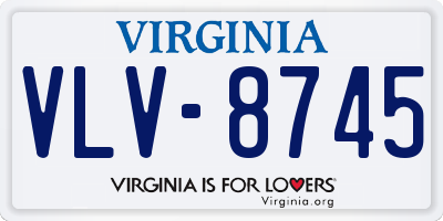 VA license plate VLV8745