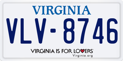 VA license plate VLV8746