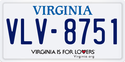 VA license plate VLV8751