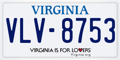 VA license plate VLV8753