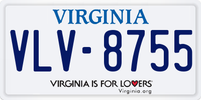 VA license plate VLV8755