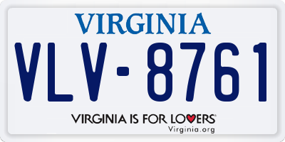 VA license plate VLV8761