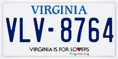 VA license plate VLV8764