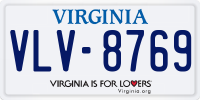 VA license plate VLV8769