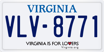 VA license plate VLV8771