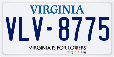 VA license plate VLV8775