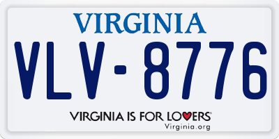 VA license plate VLV8776