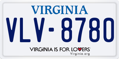 VA license plate VLV8780