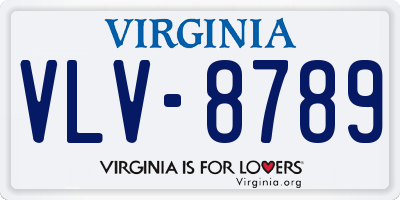 VA license plate VLV8789