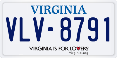 VA license plate VLV8791