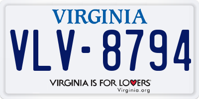 VA license plate VLV8794