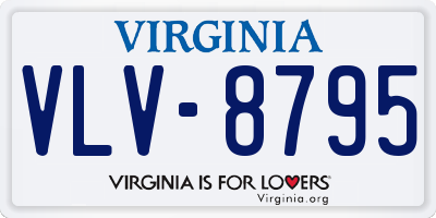 VA license plate VLV8795