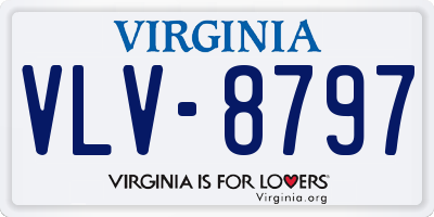 VA license plate VLV8797