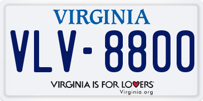 VA license plate VLV8800