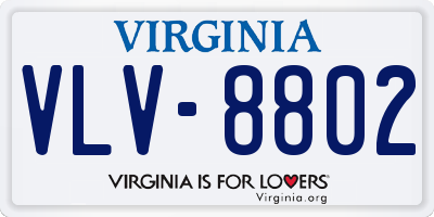 VA license plate VLV8802