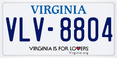 VA license plate VLV8804