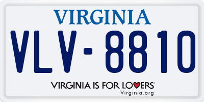 VA license plate VLV8810