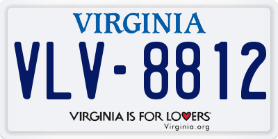 VA license plate VLV8812