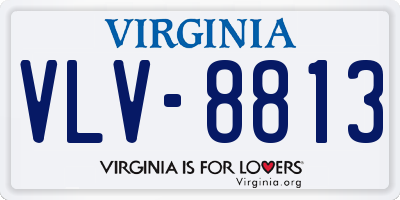 VA license plate VLV8813