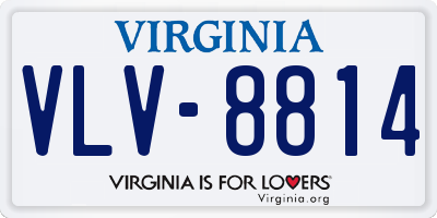 VA license plate VLV8814