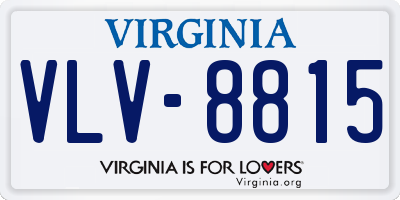 VA license plate VLV8815