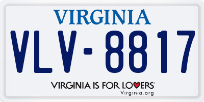 VA license plate VLV8817