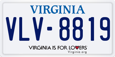 VA license plate VLV8819