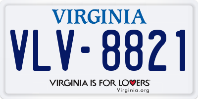 VA license plate VLV8821