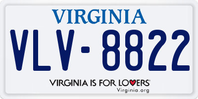 VA license plate VLV8822