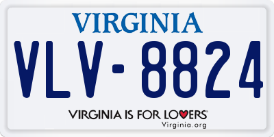 VA license plate VLV8824