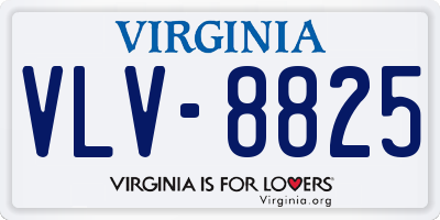 VA license plate VLV8825