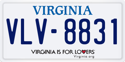 VA license plate VLV8831