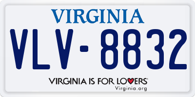 VA license plate VLV8832