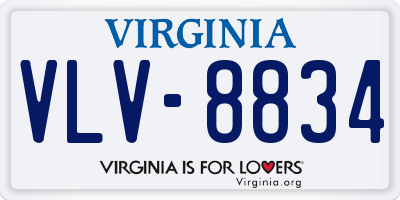 VA license plate VLV8834