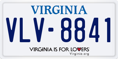 VA license plate VLV8841