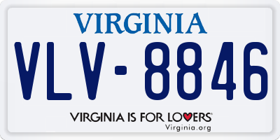 VA license plate VLV8846