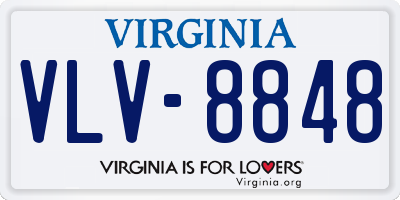 VA license plate VLV8848