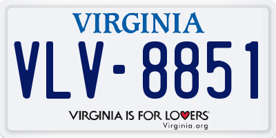 VA license plate VLV8851