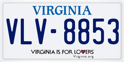 VA license plate VLV8853