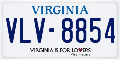 VA license plate VLV8854