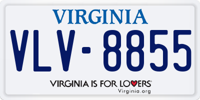 VA license plate VLV8855