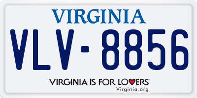 VA license plate VLV8856