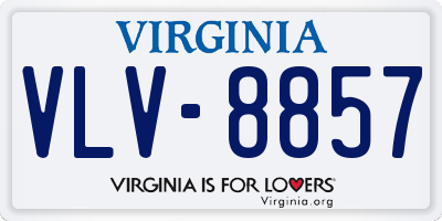 VA license plate VLV8857