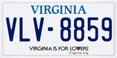 VA license plate VLV8859