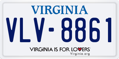 VA license plate VLV8861