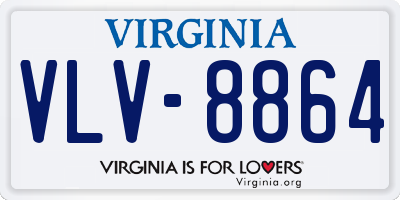 VA license plate VLV8864