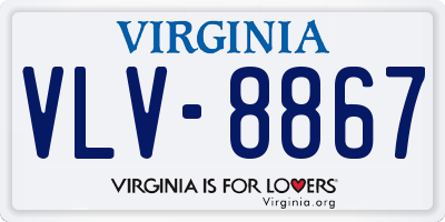 VA license plate VLV8867