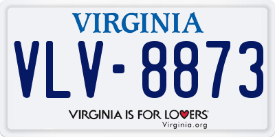 VA license plate VLV8873